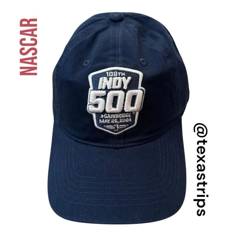 New 108th Indy 500 Gainbridge 5/26/24 Navy White Embroidered IndyCar Nascar Hat